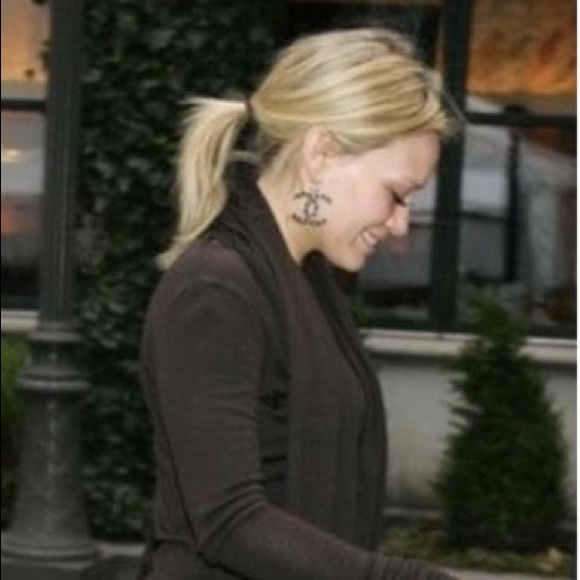 Chanel CC XL Chain Dangle Earrings - Picture 6 of 8